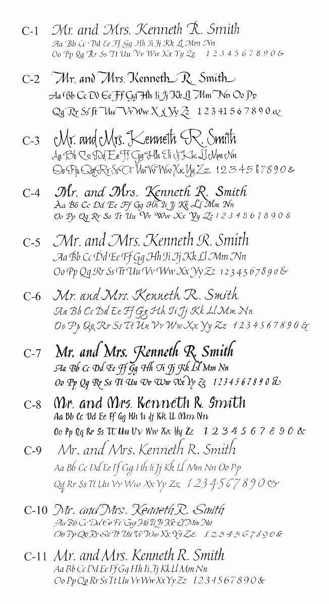  Calligraphic Fonts 1 